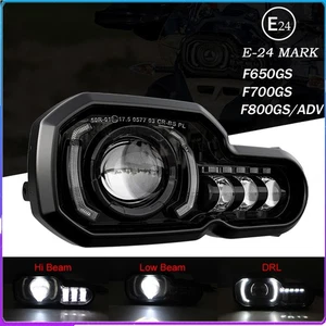 LED Headlight Assembly DRL Motorcycle Headlamp For F650GS F700GS F800GS F800R - Picture 1 of 7