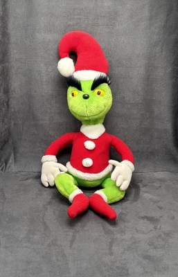 Juguete de Navidad de peluche Coleco Dr. Seuss The Grinch en traje de Santa 1983 Foto 1 de 4