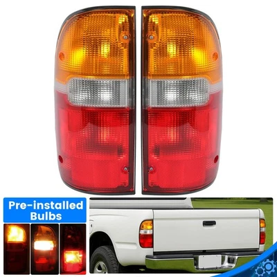 2 PIEZAS Luces traseras Lámparas Luces de freno con bombillas para Toyota 1995-2000 Tacoma DOT/SAE Foto 1 de 4