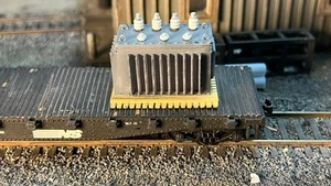 HO Scale Electrical Transformer With Pallet Flat Car Load (2) - Picture 1 of 5