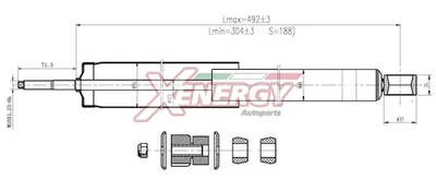 AP XENERGY Stoßdämpfer Hinten für SSANGYONG Rexton / Rexton II (GAB) X600345 - Bild 1 von 4