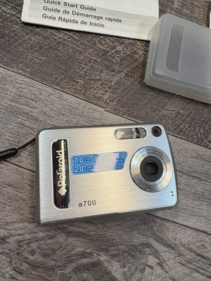 Polaroid A700 7.0 MP Digital Camera - Silver  Guide,Cord, Tested, Unsure Works - Image 1 of 4