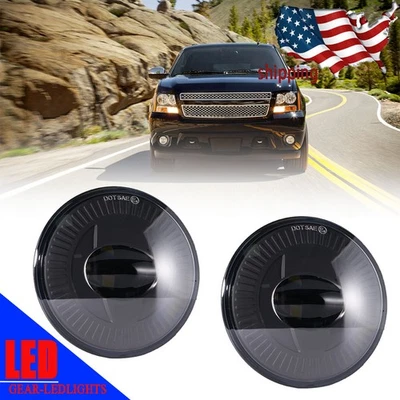 For Chevy 2007-2013 Suburban 1500 2500 Clear Lens LED Fog Driving Lights Lamps - Image 1 of 4