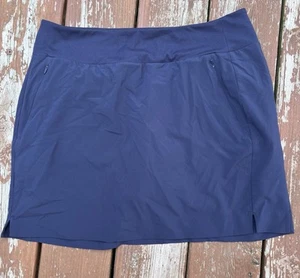 ATHLETA - Women's 12 - BLUE STRETCH ELASTIC WAIST SOHO SKORT - Picture 1 of 6