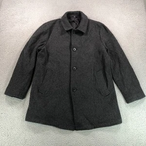 Bonobo Monteco Car Coat Asult Large Charcoal Gray Wool Blend Standard Fit Woven - Picture 1 of 17