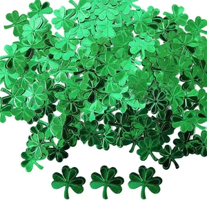 45G 22Mm St Patrick'S Day Table Confetti Green Glitter Confetti Small Shamrock C - Picture 1 of 3