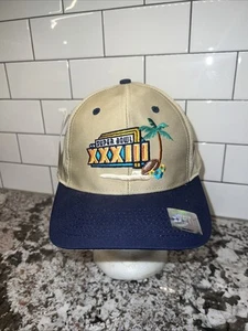 NEW Vtg 1990’s Super Bowl Snapback Logo 7 Tan Super Bowl XXXIII - Picture 1 of 8