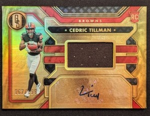 2023 Gold Standard #204 Cedric Tillman RC /199 JERSEY AUTO