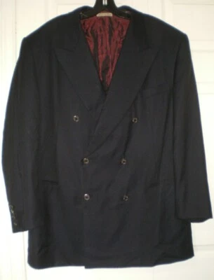 BELVEST Barcelino Italia B Logo Azul Marino Gángster DB Chaqueta Abrigo Deportivo Blazer 44 L R Foto 1 de 4