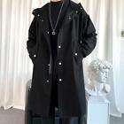 Mens Hooded Jackets Windbreaker Pocket Overcoat Outwear Hip Hop Streetwear Coats