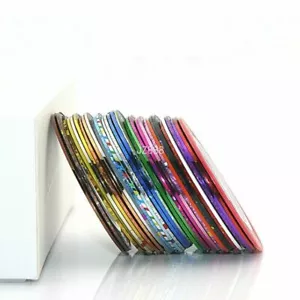 32Pcs Mixed Colors Rolls Striping Tape Line DIY Nail Art Tips Decoration Sticker - Picture 1 of 10