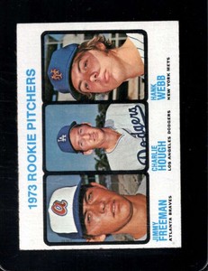 1973 TOPPS #610 FREEMAN/HOUGH/WEBB NM (RC) ROOKIE PITCHERS *X51621