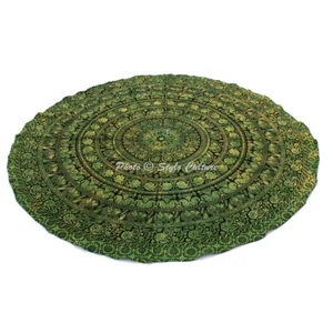 Bohemian Mandala Round Beach Tapestry Hippie Throw Yoga Mat Towel Indian Roundie - Picture 1 of 3