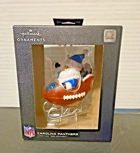 CAROLINA PANTHERS Ornament Hallmark NFL Football Santa Sleigh Christmas NEW NIB - Picture 1 of 4