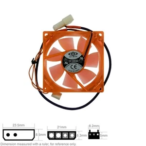 Fan Muffin Cooling DC 12V DC12V 12VDC 80mm 80x80x25 UV Reactive DF1208SM OROR - Picture 1 of 3
