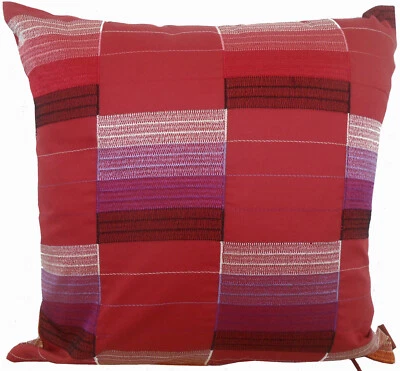 MISSONI HOME CUSHION COVER EMBROIDERED COTTON SATEEN DOUBLESIDE 16x16in IBIS 561 - Image 1 of 4