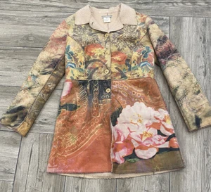 Vintage Alberto Makali Size Medium Boho Patchwork Coat - Picture 1 of 7