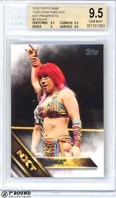 Asuka BGS 9.5 2016 Topps WWE Then Now Forever Prospects 1st NXT Card #3 POP 3 - Image 1 of 3