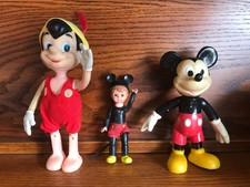 Vintage Walt Disney Pinocchio Mickey Alexander Doll Lot Of 3