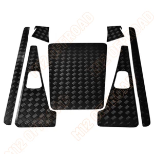 Defender 90 Bonnet Wings Sills & Corners 2mm Chequer Plate Black Up To 2007 - Picture 1 of 10