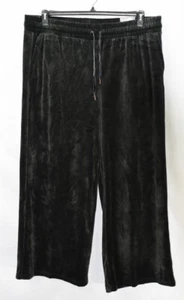 PUMA Women's Plus 2X Drawstring Velour Wide-Leg Pants Sweatpants , Black, NwT - Picture 1 of 7