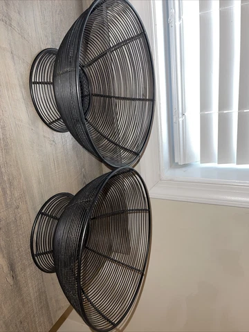 2! black wire modern pretty Fruit Baskets Cover
