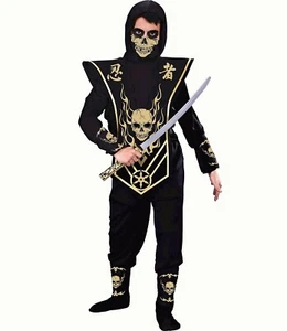 SKULL NINJA Halloween Costume Boys Size Small NEW with Mask NWT Age 4-6 UNOPENED - Picture 1 of 2