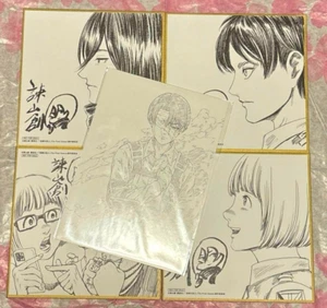 Attack on Titan Autograph Card 4 Set Mikasa Armin Eren Sign NEW Complete Rare - Picture 1 of 1