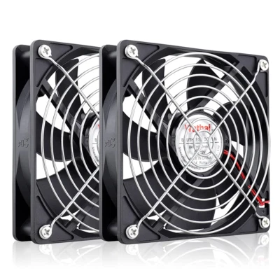 120mm X 25mm Brushless Dc Cooler Case Cooling Fan 12v 2pin 2 Pack - Image 1 of 4