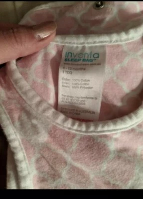 Love To Dream Inventa Sleep Bag, 4-12 Months, Light Pink, Sleep sack comfy baby  - Image 1 of 2