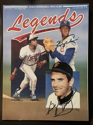 Gaylord Perry Fergie Jenkins Signed Legends Magazine HOF Cubs Giants JSA LOA - Image 1 of 4