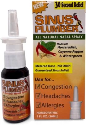 Sinus Plumber Hot Pepper Nasal Spray , 1 Fl Oz for Allergy & Congestion - Image 1 of 4
