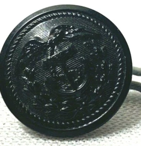 WW2 USCG United States Coast Guard Black Resin Button size 11/16" NOS - Picture 1 of 5