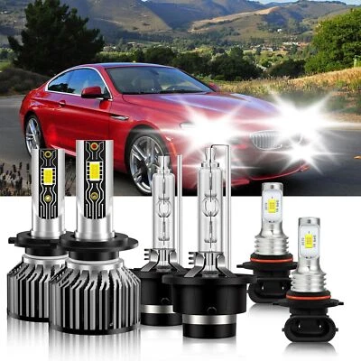 For BMW 650i 2006-2007 HID LED Headlight Bulb High Low Beam + Fog Light White - Image 1 of 4