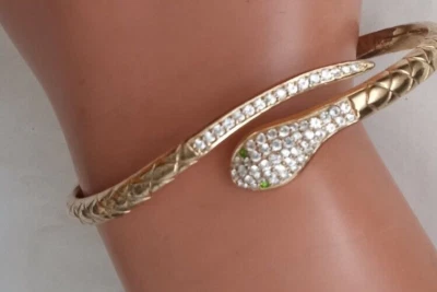 RARITIES STERLING SNAKE BRACELET STR. OVER G.P.  SZ-7.5 - Imagem 1 de 4