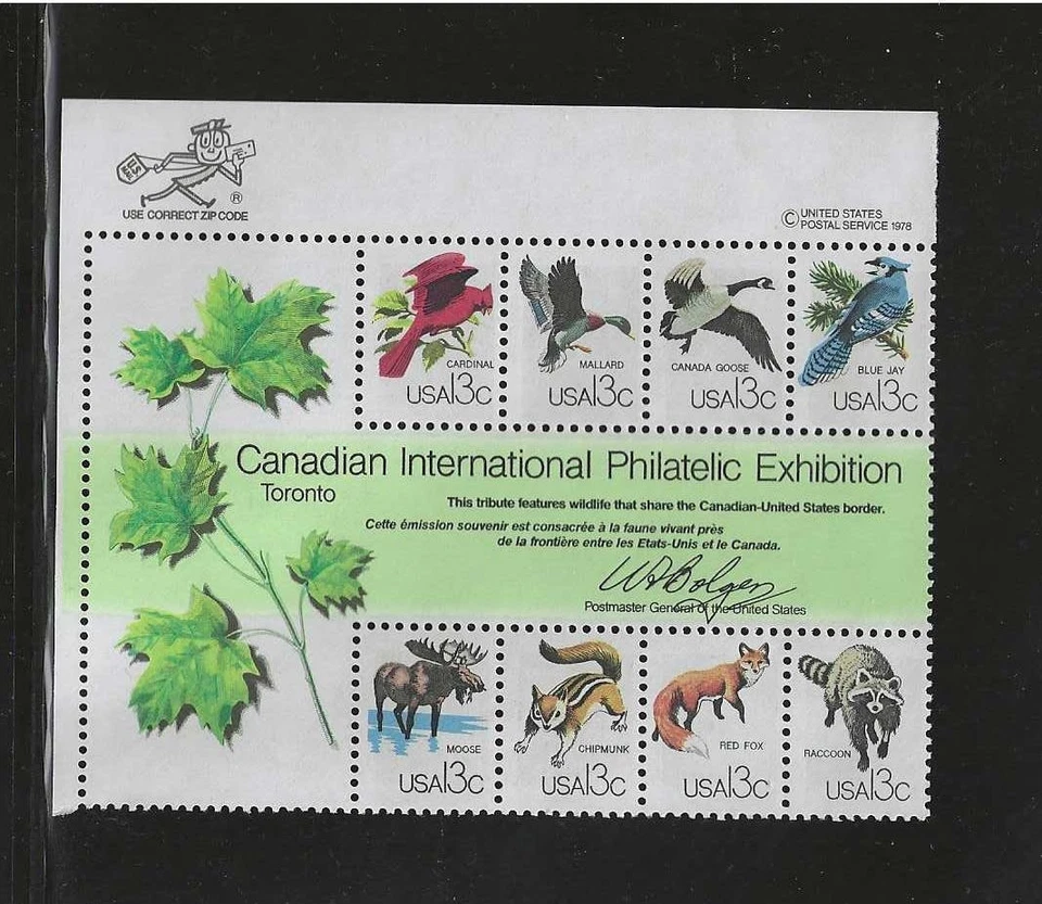 US SCOTT  1757 SOUVENIR SHEET  MR ZIP BLOCK OF 8 MNH TAKE A LQQK ! - Image 1 of 1