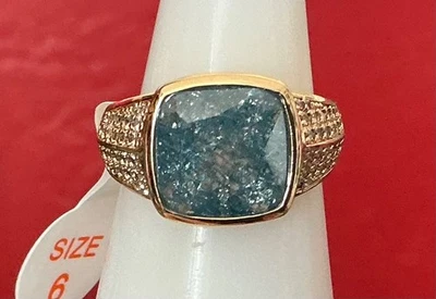 Anillo Bomb Party “Rebelde Con Brillo” RG83801 Londres Azul Cristal Hielo Dorado Talla 6 Foto 1 de 3