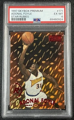 ADONAL FOYLE PSA 6 1997-98 SKYBOX PREMIUM #171 ROOKIE STAR RUBIES RC 24/50 - Image 1 of 2