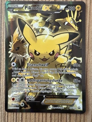 Pokémon Karte Pikachu EX – XY124 Promo – Deutsch Near mint - - Bild 1 von 4