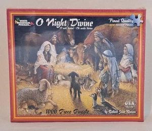 Christmas O Night Divine Watson 1000 Pc White Mountain Jigsaw Puzzle 485S New - Picture 1 of 5