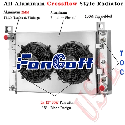 28" Aluminum Radiator Shroud Fan For 99-13 Chevy Silverado 1500 2500 GMC Sierra - Image 1 of 4
