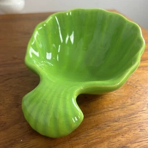 Retro Green Studio Hobbyist ceramic Shell sponge holder soapdish 80’s - Picture 1 of 10