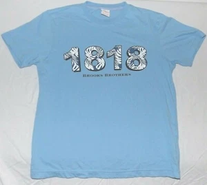 Camiseta Brooks Brothers 1818 Logotipo S Azul Algodón Pequeña #388 - Imagen 1 de 2