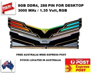RGB DDR4 RAM OLOy 8Gb 3000 Mhz PC4-24000 16-18-18-36 UDIMM Desktop Memory 1.35V - Picture 1 of 5