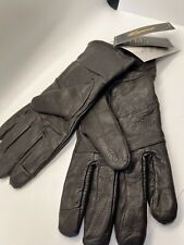 Vintage mens brown leather Glove new lined large thinsulate 3m driving winter