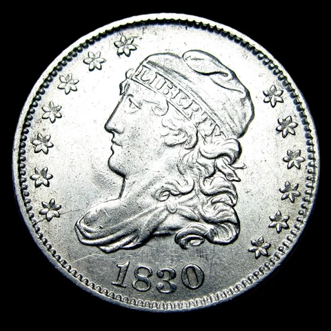 1830 Capped Bust Half Dime Silver ---- Stunning Details Coin ---- #TT470 Cover