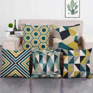 Irregular Geometric Pattern Home Decor Sofa Seat Cushion Cover Hotel and Office - Picture 1 of 23
