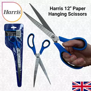 12" Harris Wallpaper Scissors Paper Hanging Shears Stainless Steel Soft Grip - Picture 1 of 12