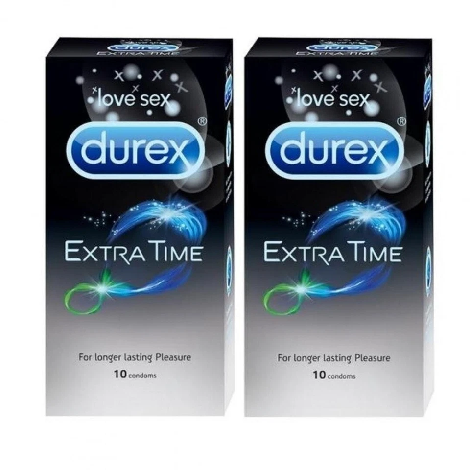 Durex Extra Time Long Last Sex Delay sealed Pack 20 Condoms Extended Pleasure  - image 1 of 1
