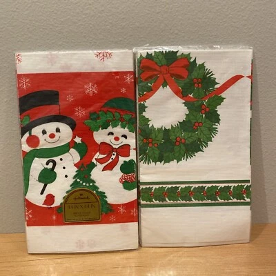 Hallmark Bridge Papel de Cubierta de Mesa 44” x 44” Navidad EE. UU. NOS Lote De Colección 2 Foto 1 de 4